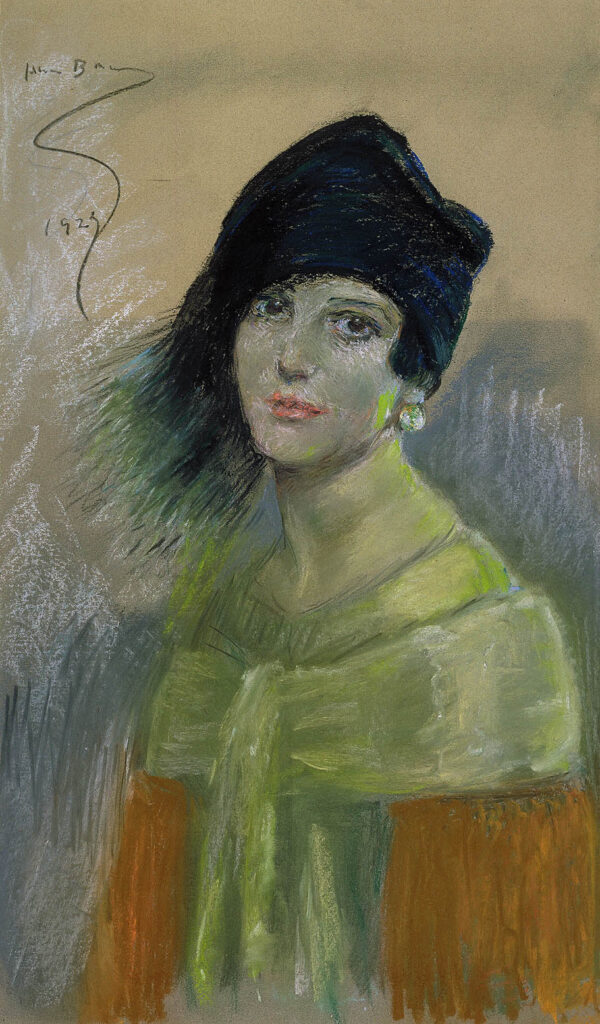 Young Woman in Black Hat by Alice Pike Barney, hand-painted oil reproduction