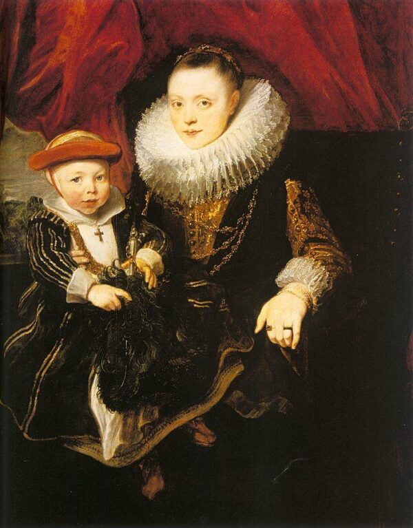 Young Woman with a Child by Sir Anthony van Dyck, hand-painted oil reproduction