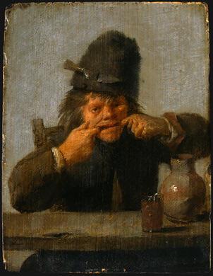 Youth Making a Face by Adriaen Brouwer, hand-painted oil reproduction