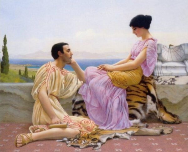 Youth and Time by John William Godward, hand-painted oil painting reproduction