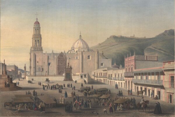 Zacatecas by Carl Nebel, hand-painted oil painting reproduction