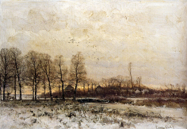Zonsondergang by Louis Apol, hand-painted oil painting reproduction