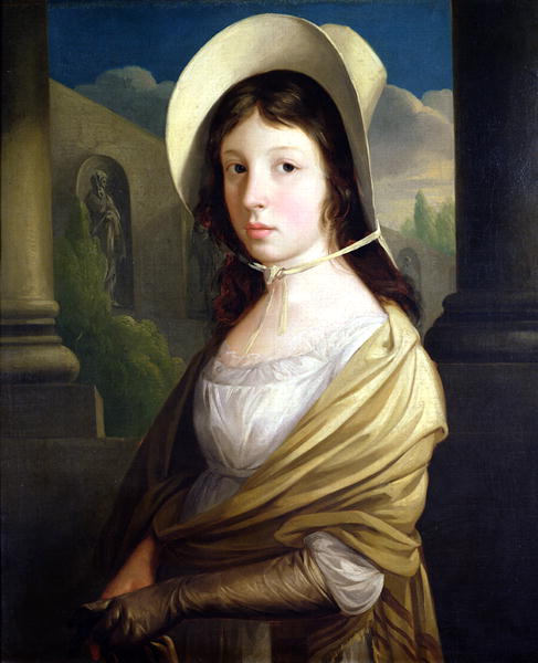 Priscilla Jones wife of the artist by Thomas Barker of Bath, hand-painted oil reproduction