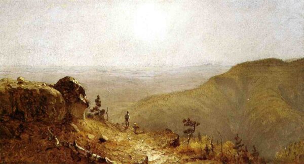 Study for ‘The View from South Mountain, in the Catskills’ by Sanford Robinson Gifford, hand-painted oil painting reproduction