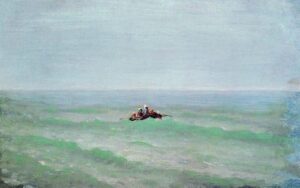 boat at sea Crimea Before 1875 by Arkhip Kuindzhi, hand-painted oil painting reproduction