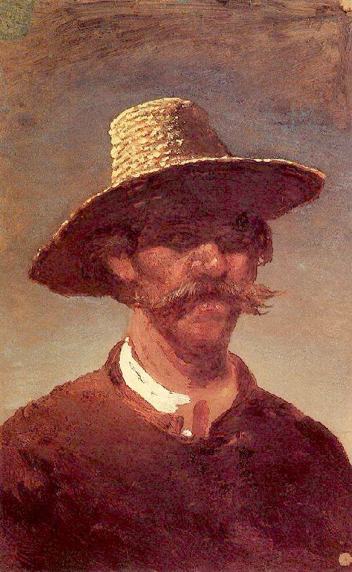 Head of the peasant a Ukrainian and a straw hat 1890 1895 by Arkhip Kuindzhi, hand-painted oil reproduction