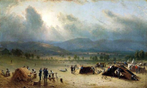 Camp of the Seventh Regiment, near Frederick, Maryland, in July 1863 by Sanford Robinson Gifford, hand-painted oil painting reproduction