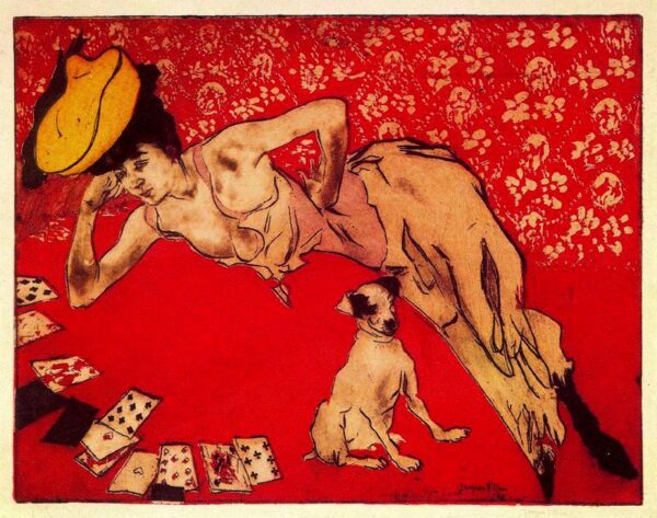 The Seated Clowness From the portfolio Elles by Toulouse-Lautrec, hand-painted oil painting reproduction