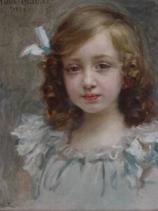 portrait of a young girl by Paul Émile Chabas, hand-painted oil painting reproduction