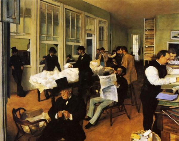 A Cotton Office In New Orleans by Edgar Degas, hand-painted oil painting reproduction