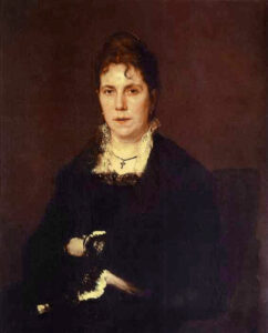 Portrait of Sophia Kramskaya, the Artist’s Wife by Ivan Nikolaevich Kramskoy, hand-painted oil painting reproduction