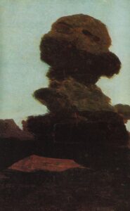 tree against the evening sky 1890 1895 by Arkhip Kuindzhi, hand-painted oil painting reproduction