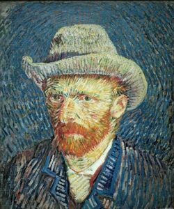 Self Portrait with Felt Hat by Vincent van Gogh, hand-painted oil painting reproduction