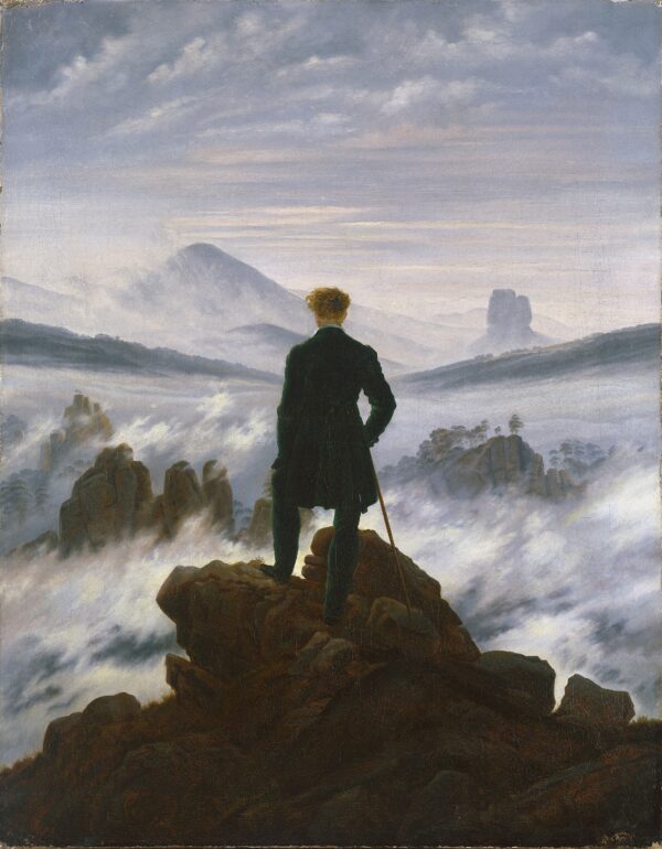 Wanderer above the Sea of Fog by Caspar David Friedrich, hand-painted oil painting reproduction