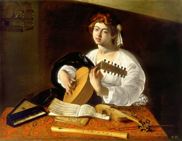 The Lute Player by Caravaggio, hand-painted oil painting reproduction