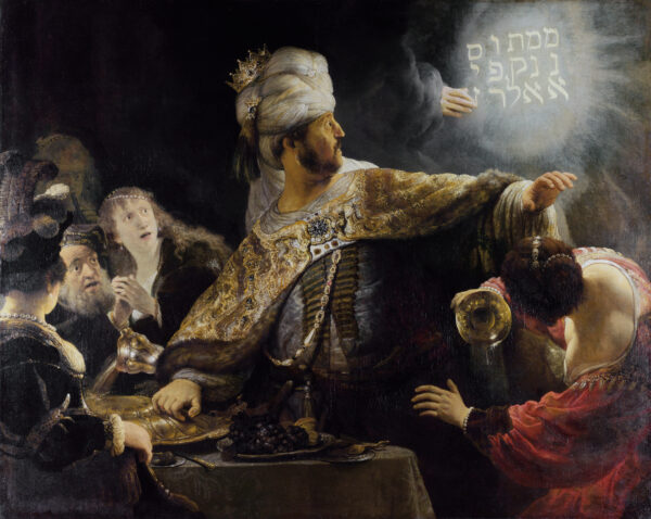 Belshazzars Feast by Rembrandt, hand-painted oil painting reproduction