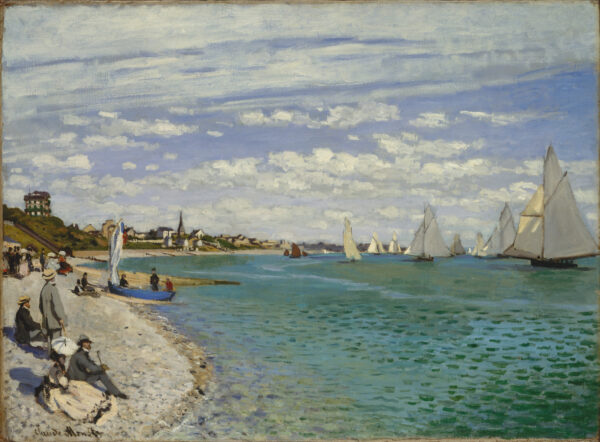 Regatta at Sainte-Adresse by Claude Monet, hand-painted oil painting reproduction