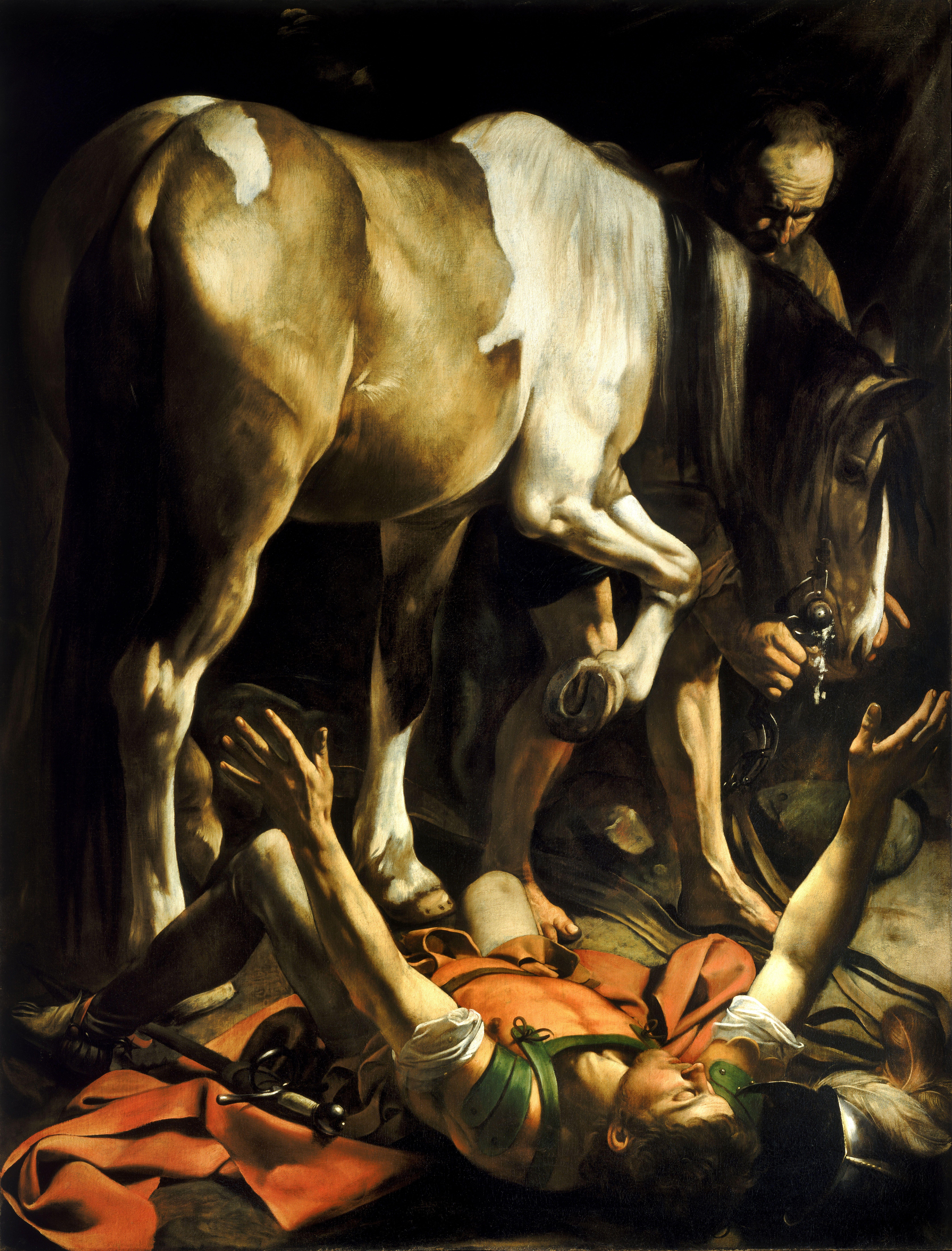 Conversion on the Way to Damascus by Caravaggio, hand-painted oil painting reproduction