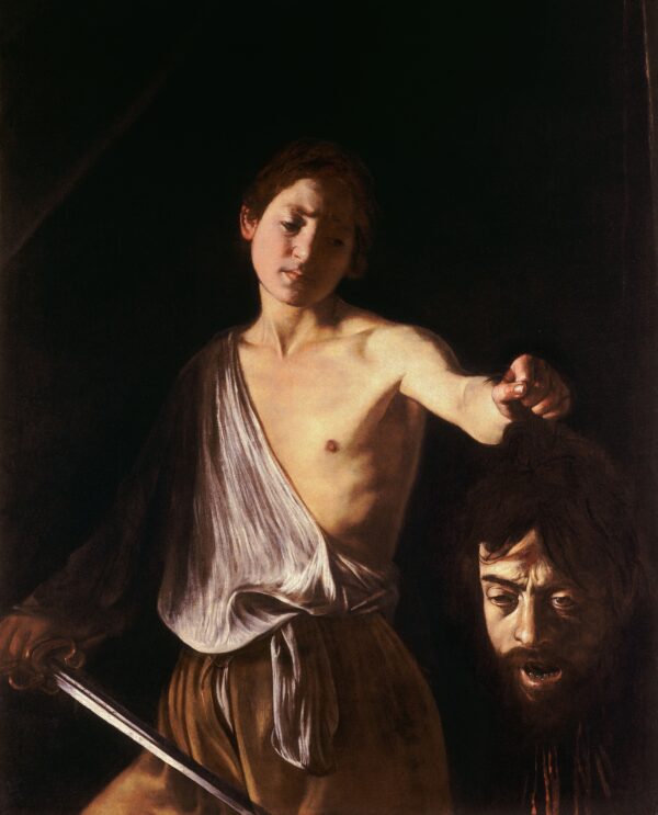 David with the Head of Goliath by Caravaggio, hand-painted oil painting reproduction