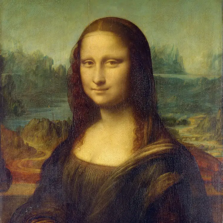 Finished hand-painted Mona Lisa reproduction, ready for the approval photo