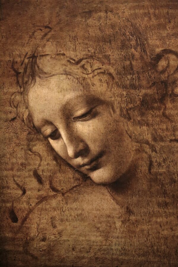 La Scapigliata by Leonardo da Vinci, hand-painted oil painting reproduction
