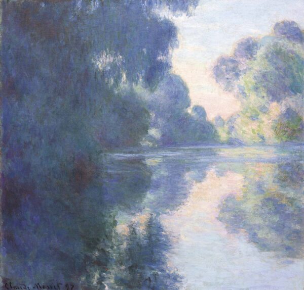 Morning on the Seine by Claude Monet, hand-painted oil reproduction