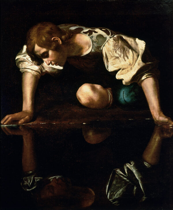 Narcissus by Caravaggio, hand-painted oil painting reproduction