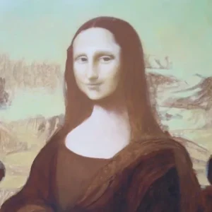 Mona Lisa reproduction at the underpainting stage
