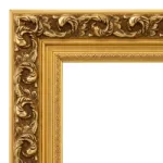 Black and gold frame, corner sample