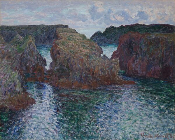 Rocks at Port-Goulphar, Belle-Ile by Claude Monet, hand-painted oil painting reproduction