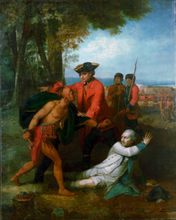 General Johnson Saving a Wounded French Officer