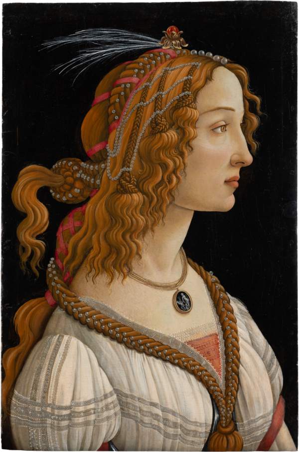 Idealised Portrait of a Lady by Sandro Botticelli, hand-painted oil reproduction
