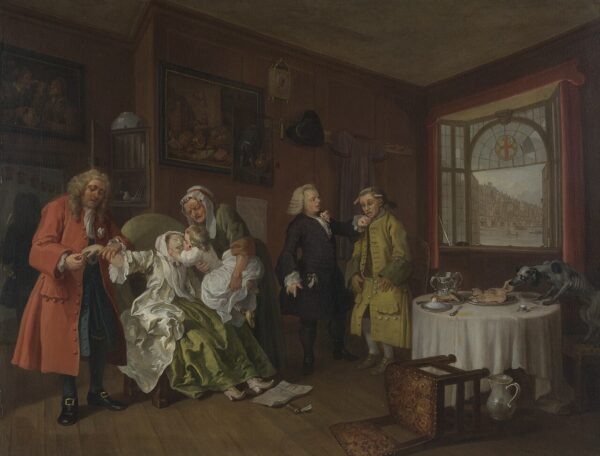Marriage A-la-Mode: 6. The Lady's Death by William Hogarth