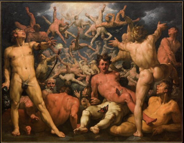 The Fall of the Titans by Cornelis van Haarlem, hand-painted oil reproduction