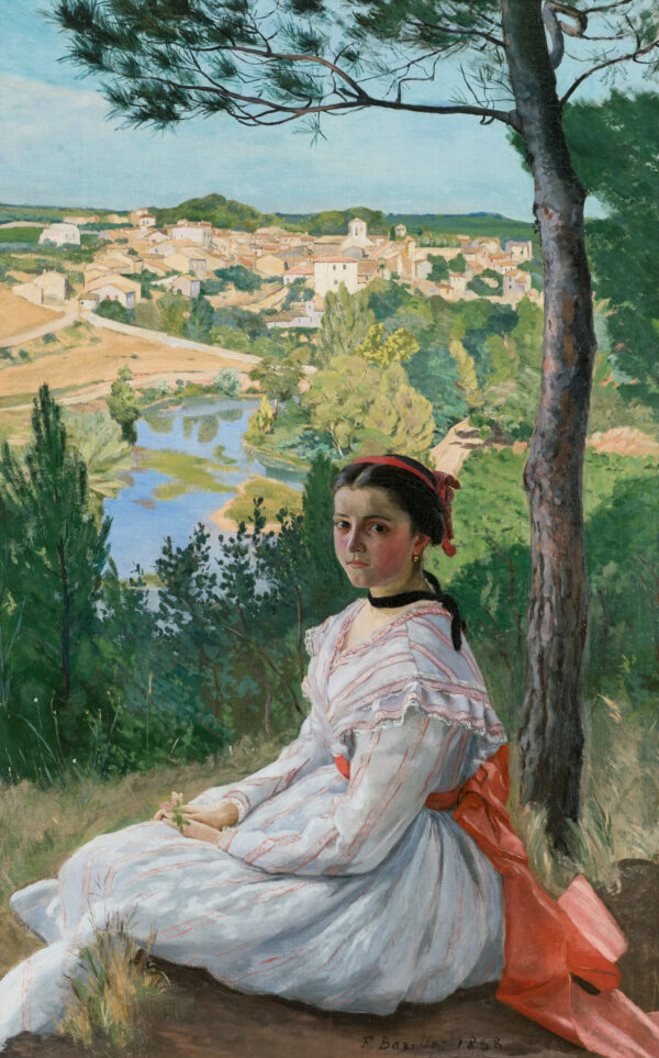 View of the Village by Frédéric Bazille, hand-painted oil reproduction